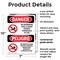 Signmission No Swimming Pool Closed Chemicals Bilingual Danger Sign, Plastic, 7in W x 10in L, 2PK OS-2PACK-DS-P-710-VS-1627 - alternate 5